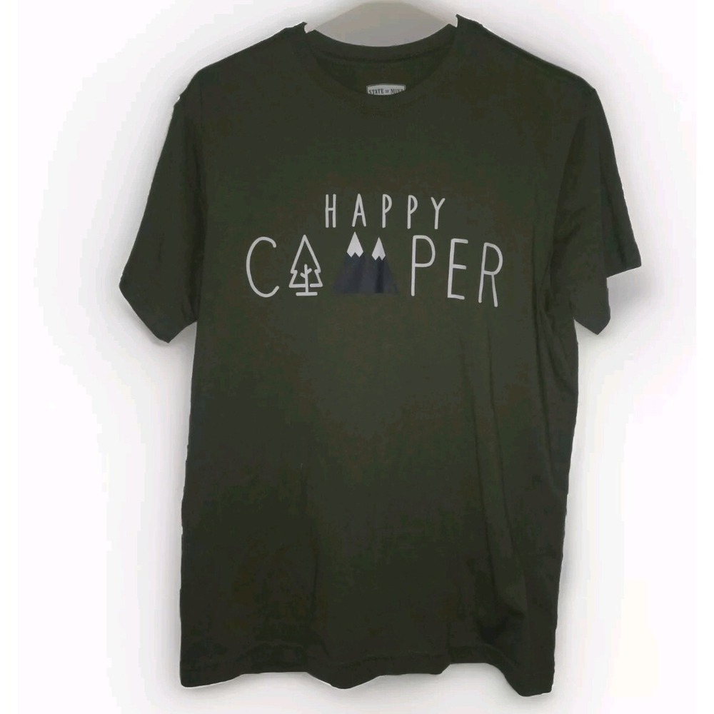 State Of Mine Unisex Tee Happy Camper Adult Unisex Size M Soft Cozy T-Shirt